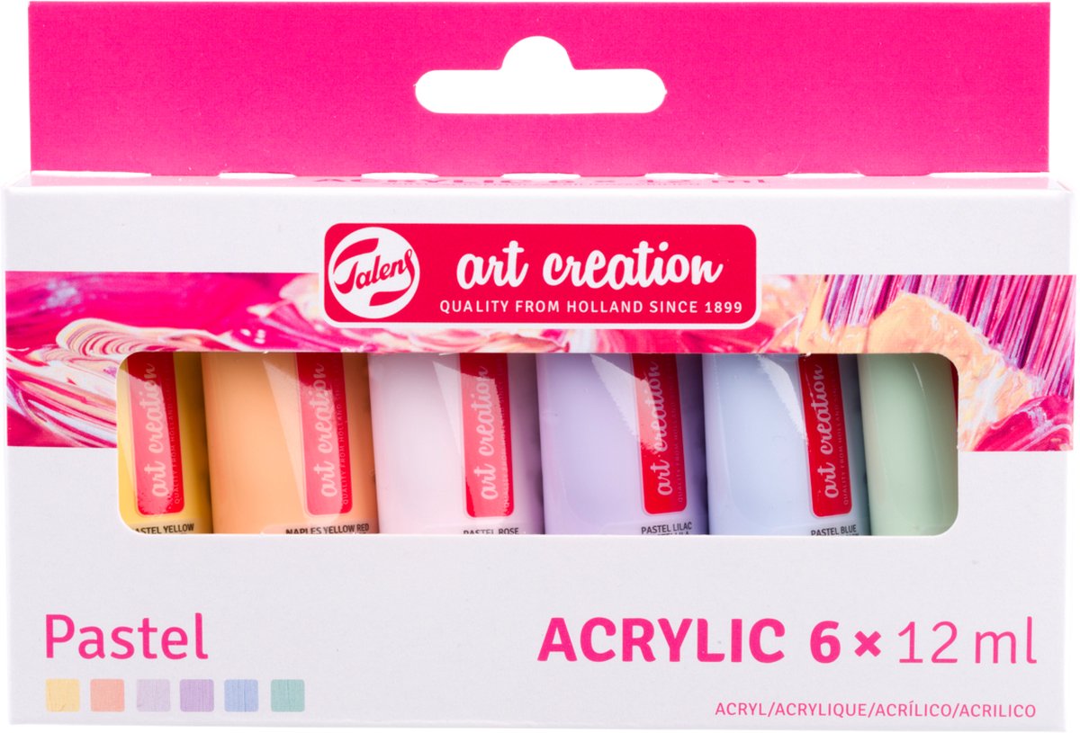 Talens Art Creation acrylverf set pastel | 6 x 12 ml