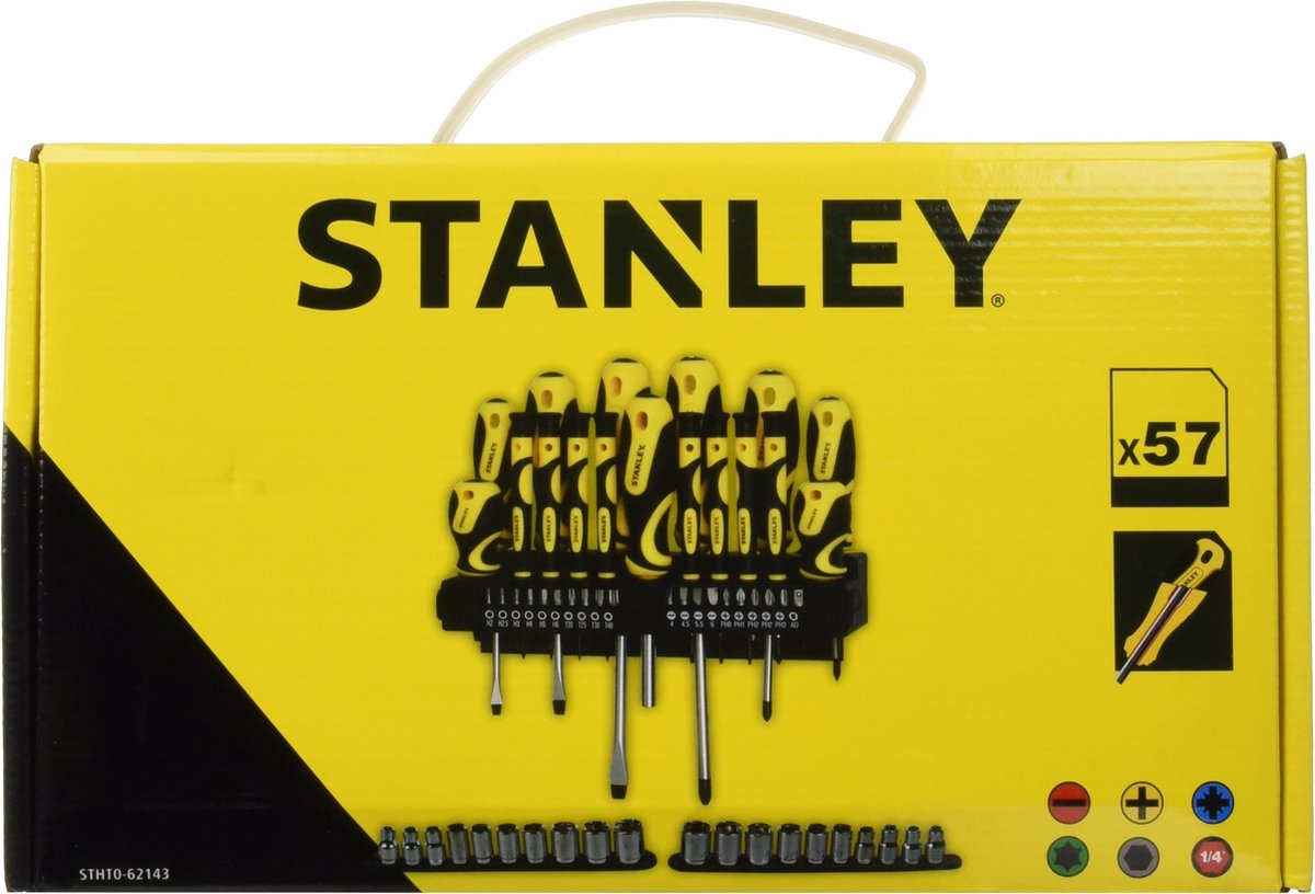 STANLEY schroevendraaierset cushiongrip 57-delig - stht0-62143