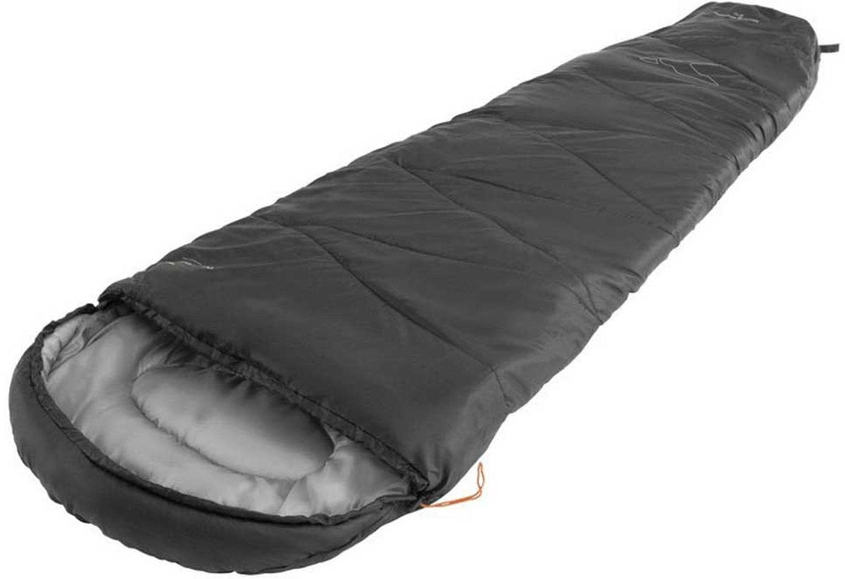 Easy Camp Easycamp starling mummy 8°c slaapzak zwart regular left zipper man,vrouw