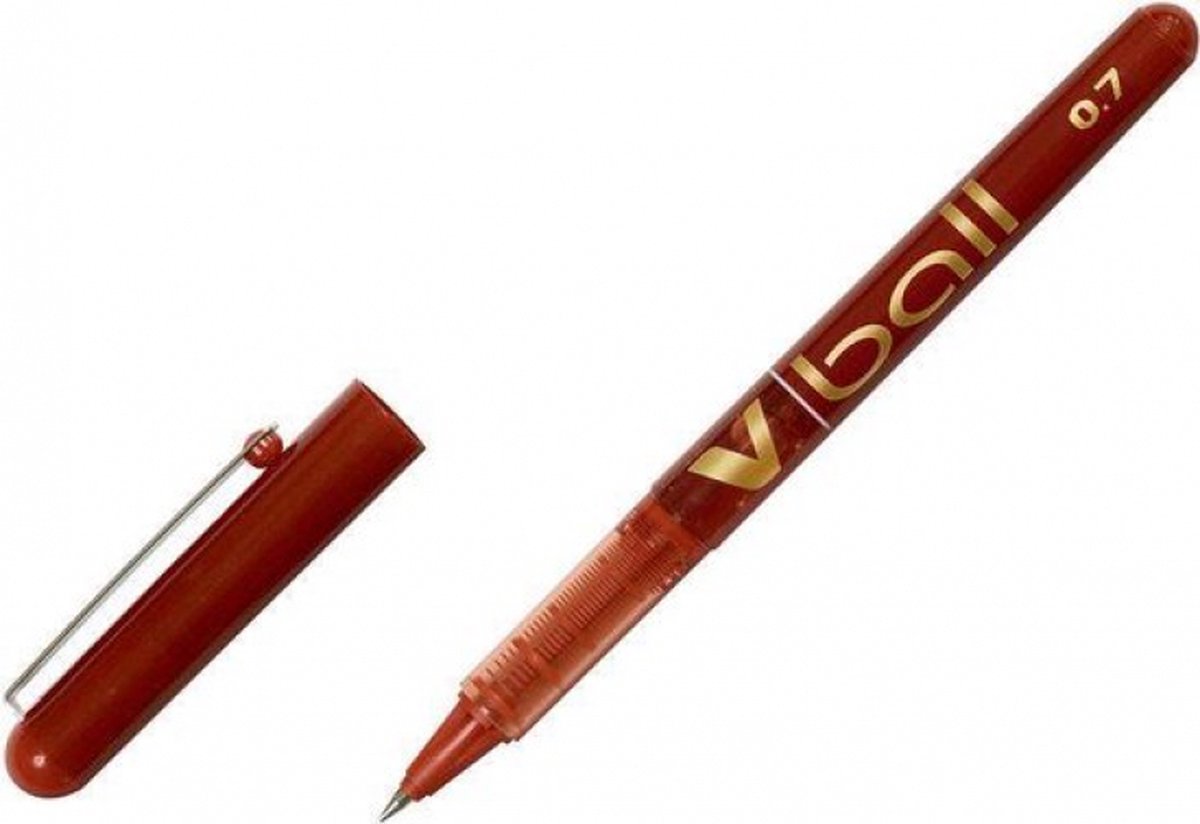 Pilot Pen roller v ball rood klot 0,5 mm (12 stuks)