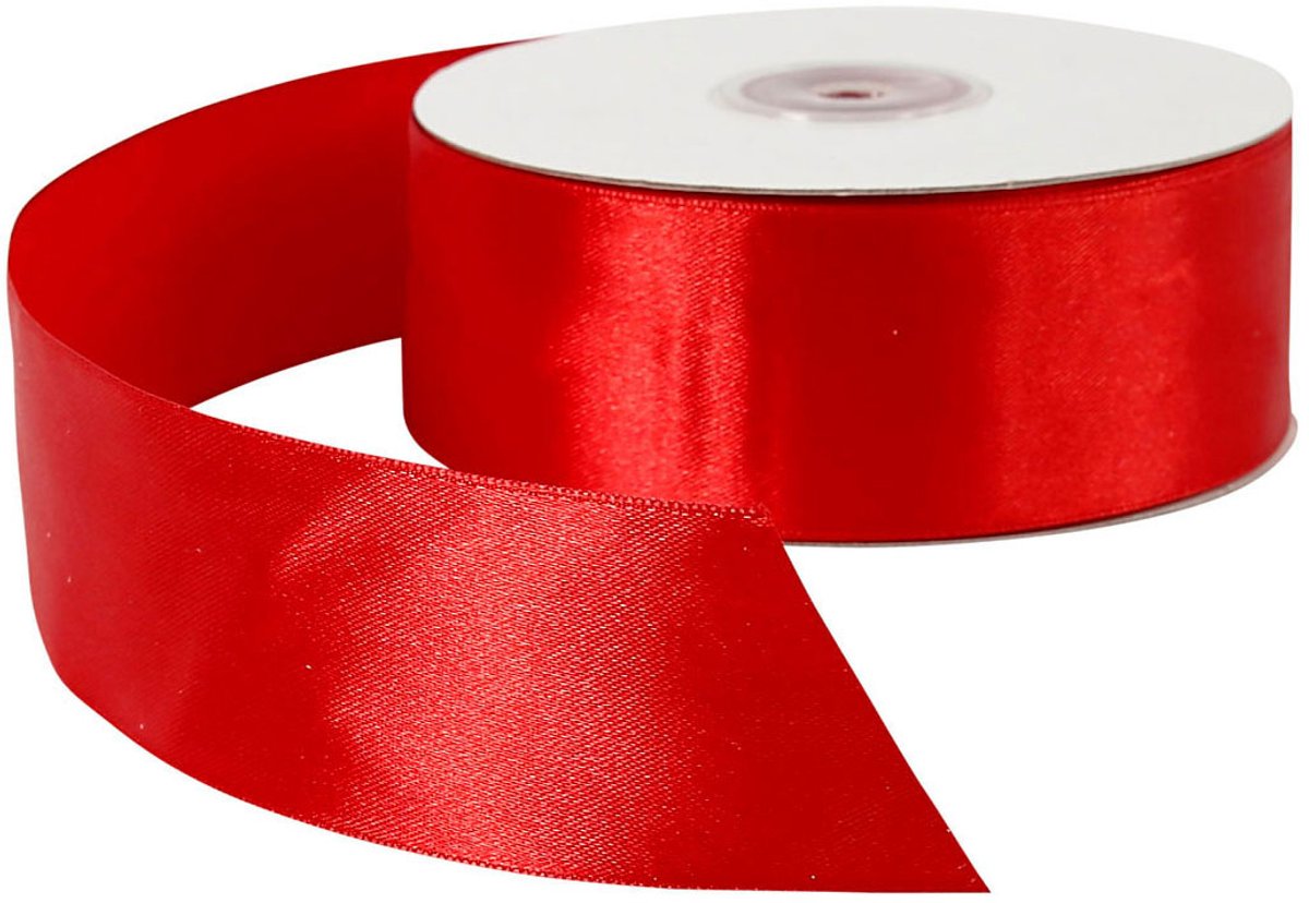 Creativ Company Satijnlint rood, 50m