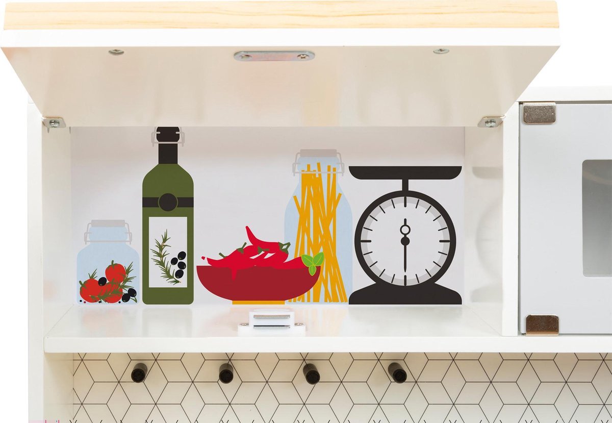 Small Foot - houten modulaire speelkeuken xl wit, 9dlg.