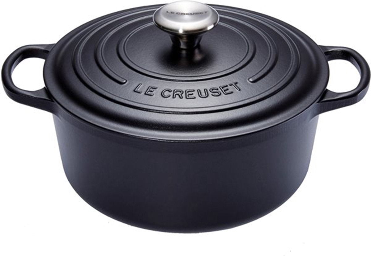 Le Creuset signature braad- stoofpan mat zwart - 28 cm
