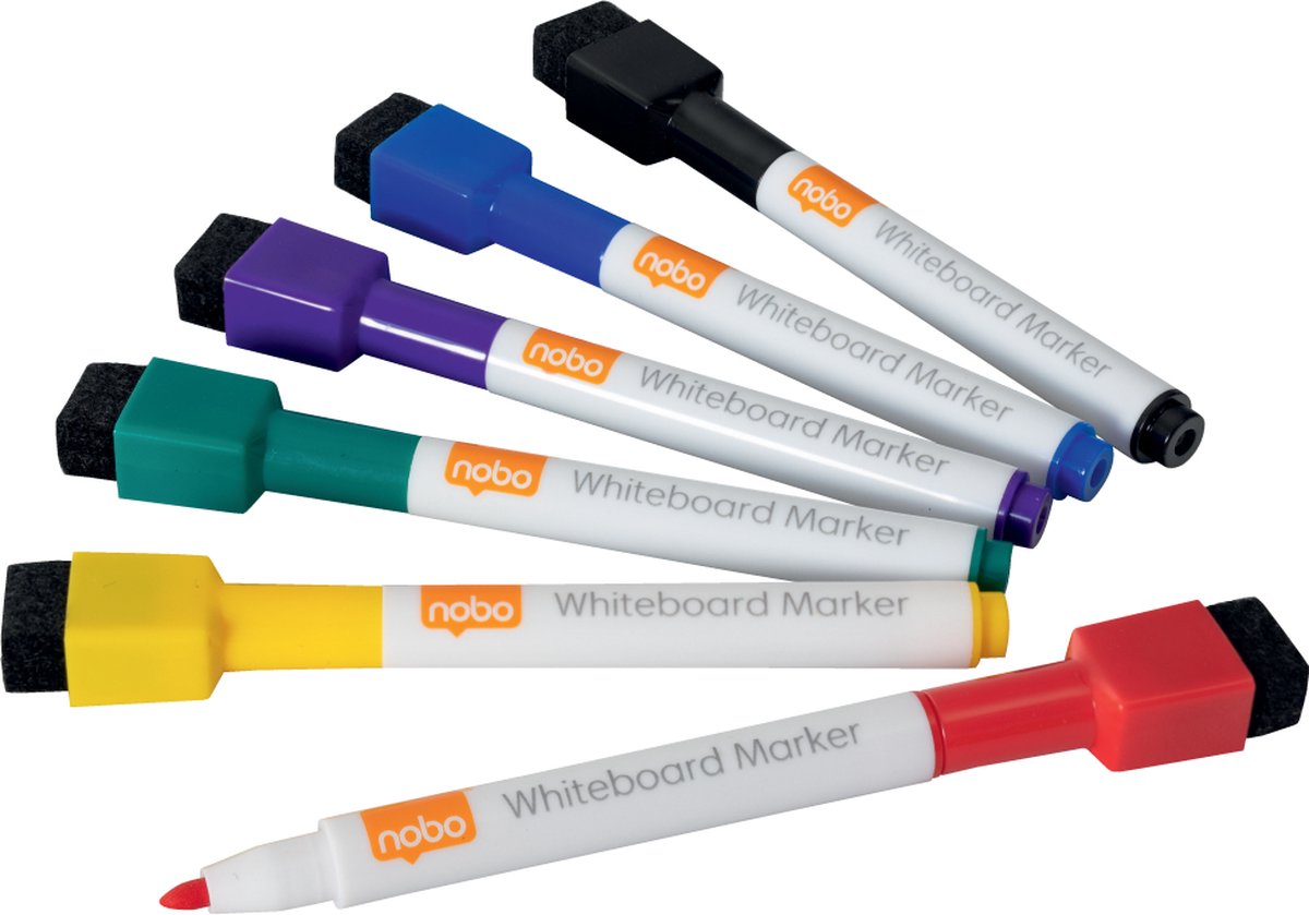 Nobo Whiteboardstift quartet kleur, 6st.