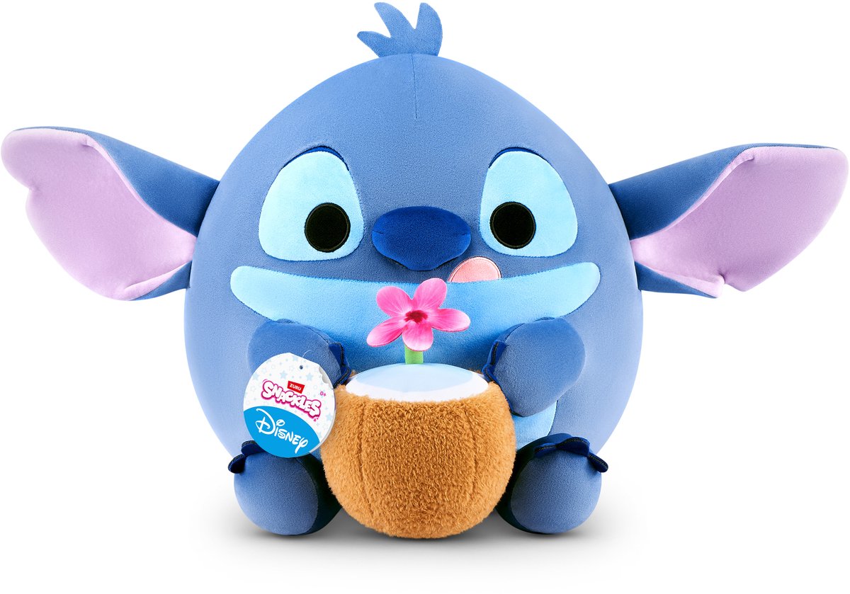 SNACKLES disney knuffel van 35 cm (stitch) van zuru
