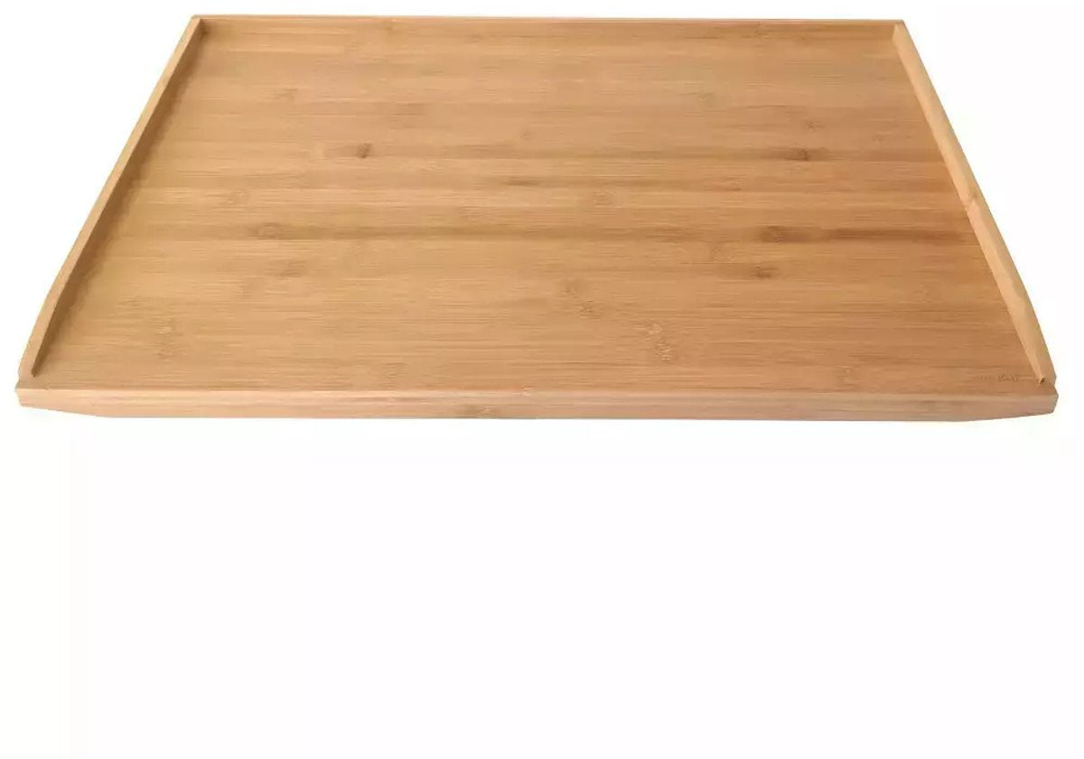 KINGHOFF kh-1683 bamboe snijplank serveerplank | groot formaat 55x43 cm | snijplank met opstaande rand | voor deeg, pasta groenten