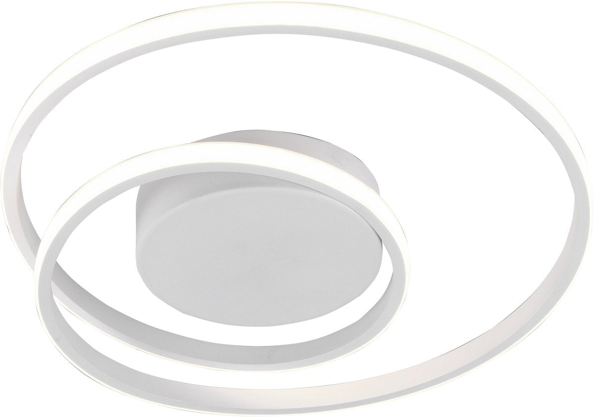RL LIVE YOUR LIGHT Reality zibal - plafondlamp - wit mat - incl. 1x smd 22 w - dimbaar met schakelaar - niet geschikt voor externe dimmer - wand- en plafondmontage