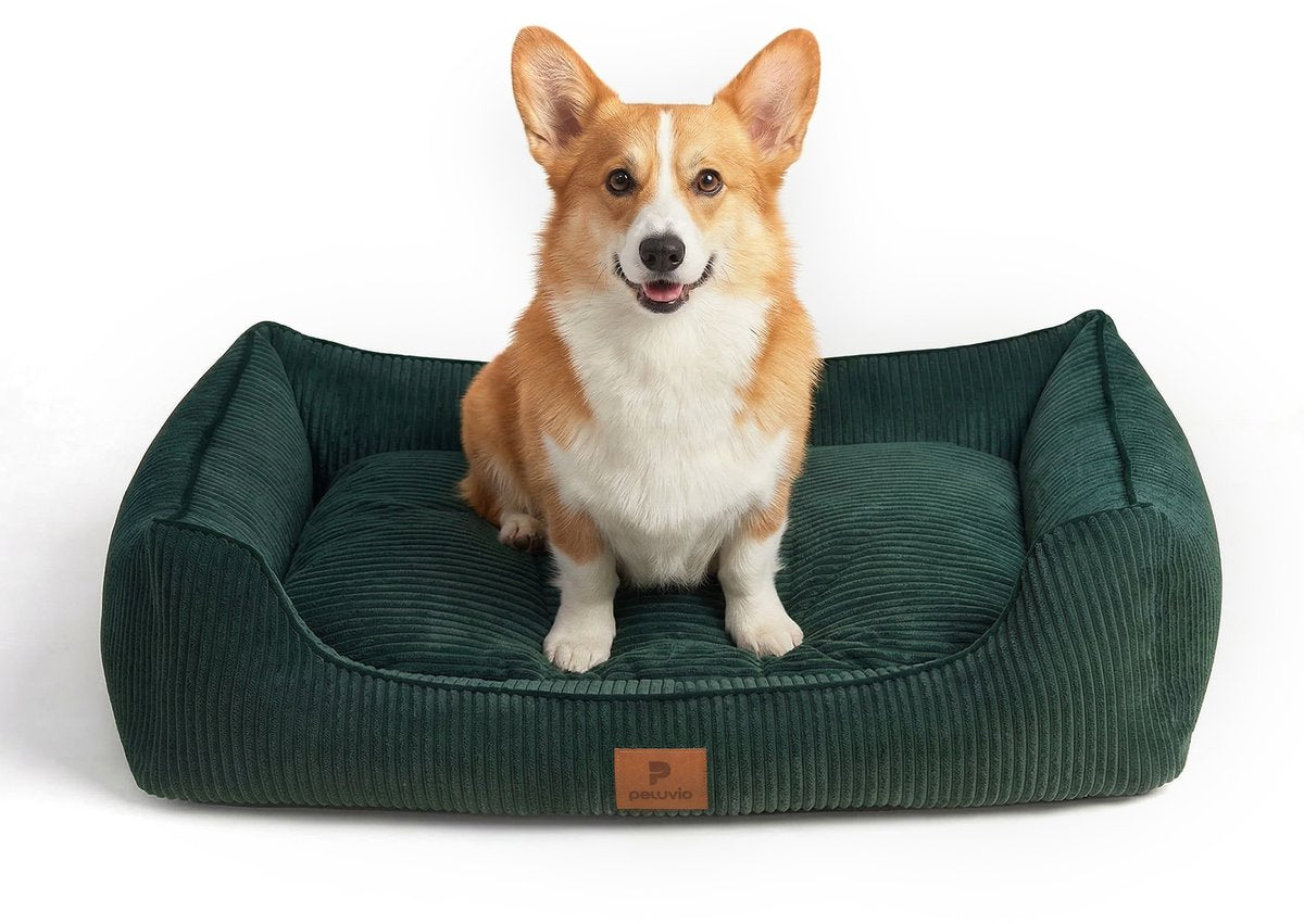 PELUVIO hirado – hondenmand met hoge randen – maat m – comfortabel antislip – wasbare hoes – geborgenheid voor honden van alle leeftijden