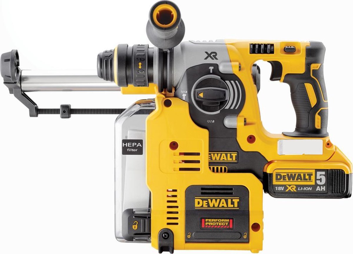 DeWalt dch275p2-qw - sds-plus boorhamer - 18v xr - stofafzuigsysteem - brushless