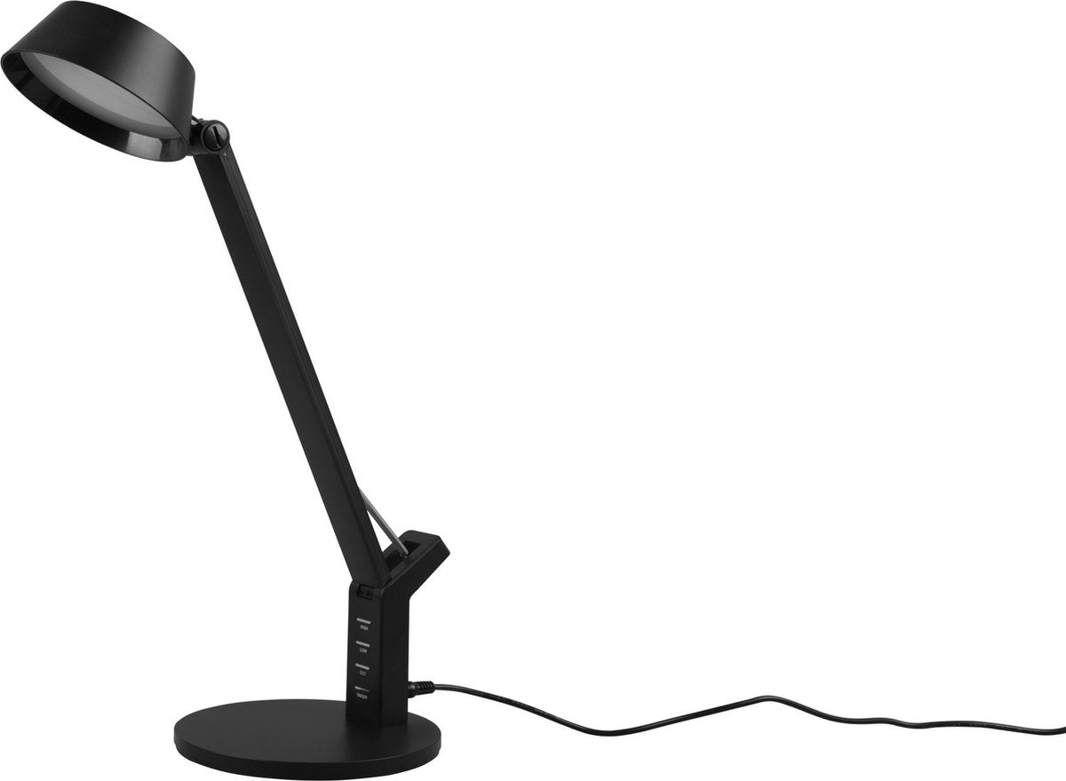 TRIO ava - tafellamp - zwart mat - incl. 1x smd 5,2w - usb ingang - oplaadfunctie - bureaulamp