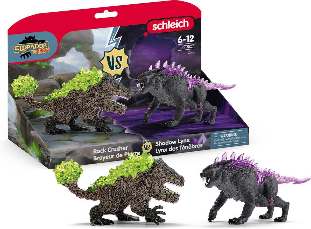 Schleich eldrador creatures shaduw lynx vs. rotsbreker -70827