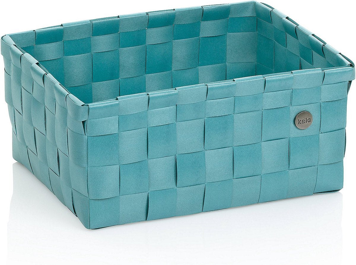 Kela Badkamer - neo mand 24x31x14 cm - gerecycled kunststof - blauw