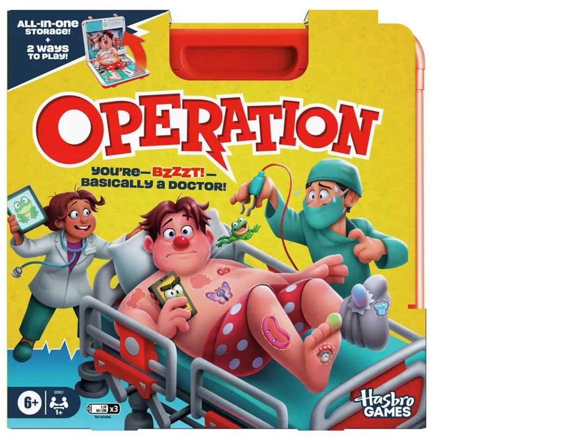 Asmodee Hasbro operation spel - elektronisch bordspel voor kinderen (engelstalig).