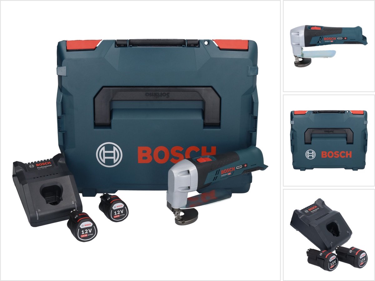 Bosch Accu plaatschaar gsc 12 v-li (2 x 2,0 ah + lader al 1130 cv)
