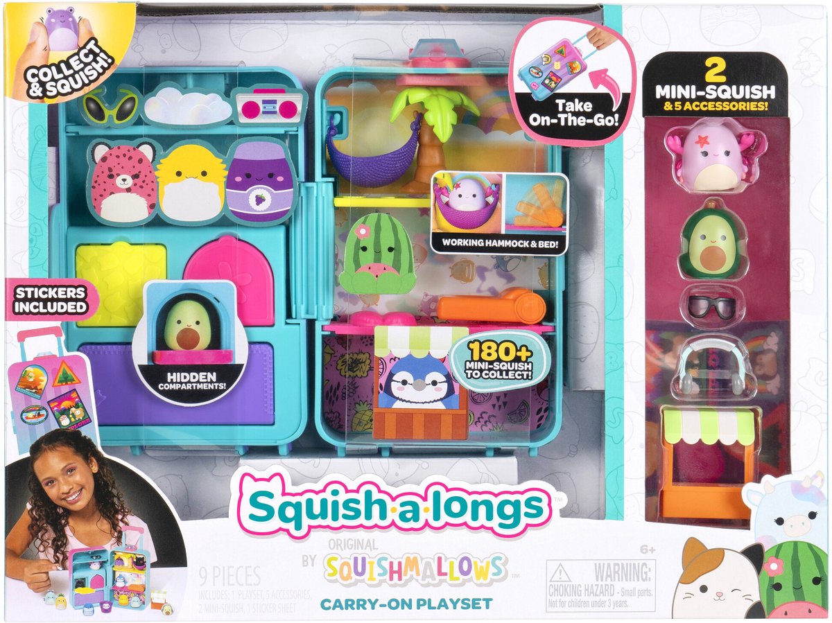 Jazwares Squish-a-longs - medium playset luggage (w2)
