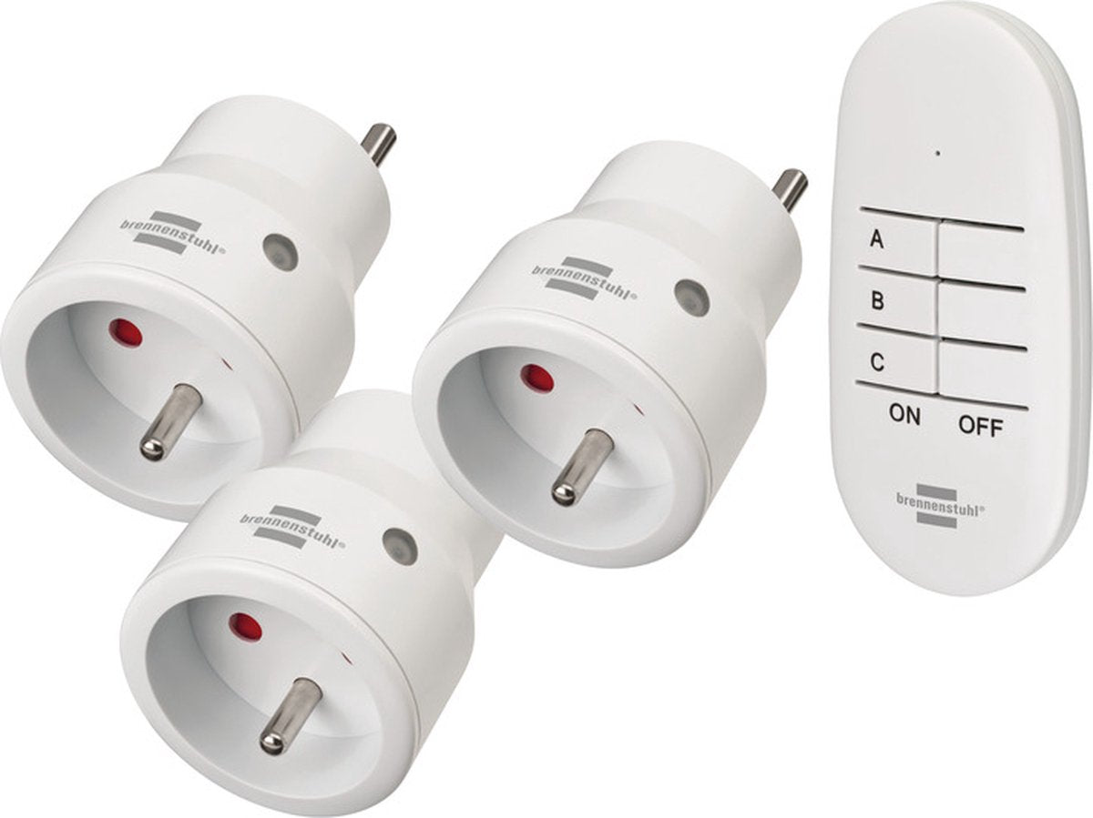 Brennenstuhl Comfort-line mini-schakelaarset 3x ip20