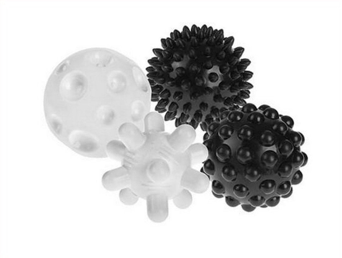 TULLO | sensorische textuurballen | set van 4 | 0m+ 0+ maanden