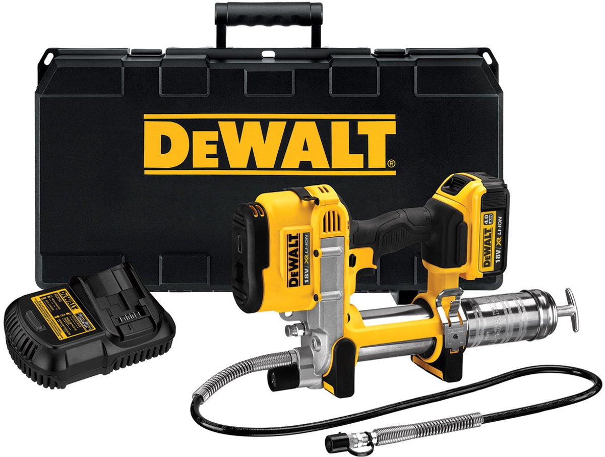DeWalt dcgg571m1 18v li-ion accu vetspuit set (1 x 4.0ah accu) in koffer