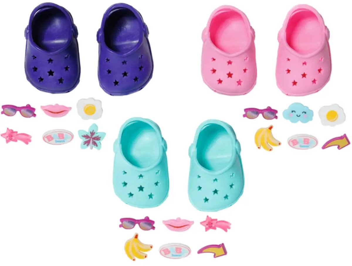 BABY Born Zapf creation – 43 cm – badschoenen – crocs-stijl – pins