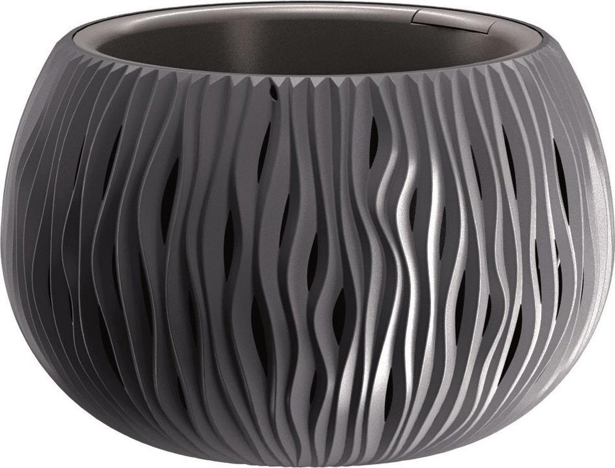 Prosperplast Bloemschaal plantschaal sandy bowl 29cm antraciet