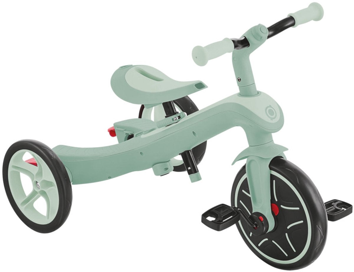 Globber Driewieler - trike 4 in 1 in pistachio eco - groen - 4in1 converteerbaar - met duwstang - vanaf 10 maanden tot 5 jaar