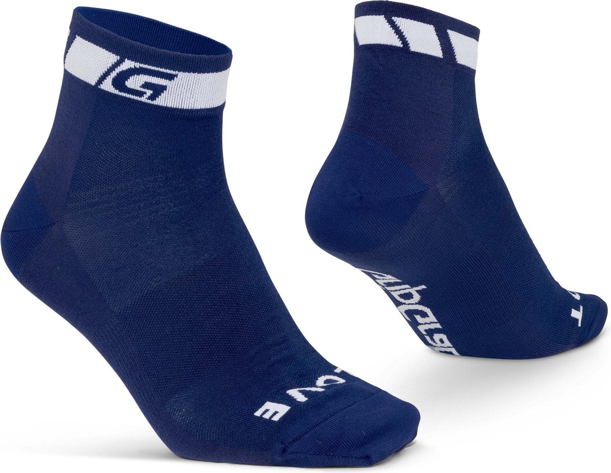 GripGrab - classic low cut zomer fietssokken 1 paar korte coolmax sokken - navy blauw - unisex - maat s (38-41)