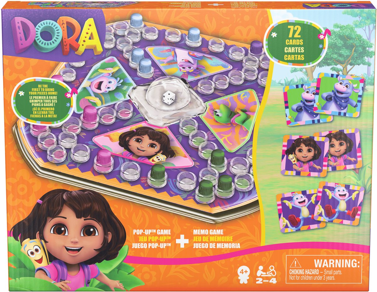 Spin Master Games Spin master dora memo spel en popup spel - educatief kinderspel.