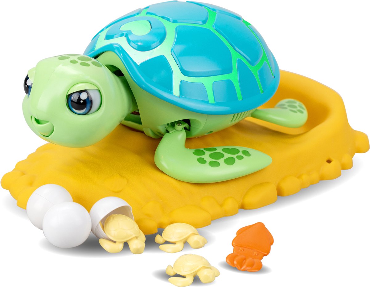 Silverlit Rescue turtle groen - interactieve schildpad krijgt baby's