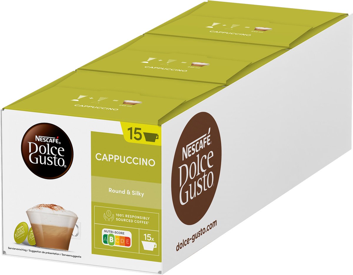 NESCAFÉ Dolce Gusto capsules cappuccino - 90 koffiecups voor 45 koppen koffie