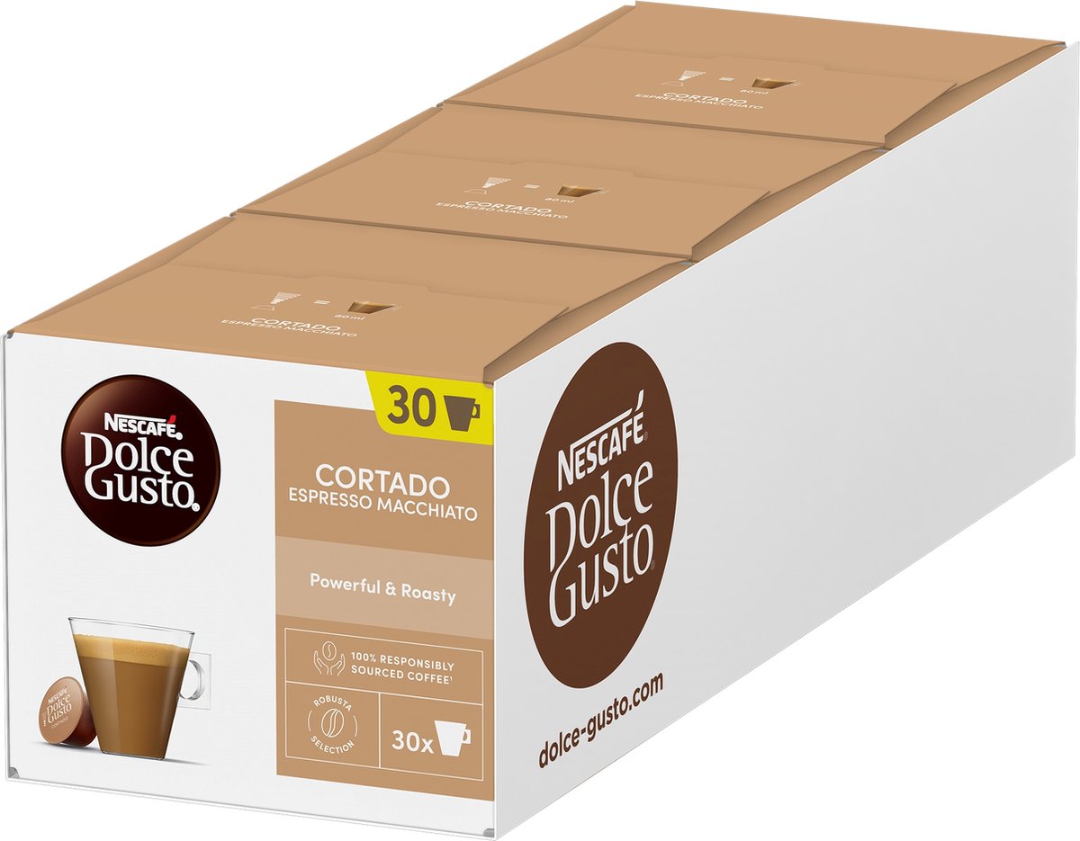 NESCAFÉ Dolce Gusto capsules cortado espresso macchiato - 90 koffiecups voor 90 koppen koffie