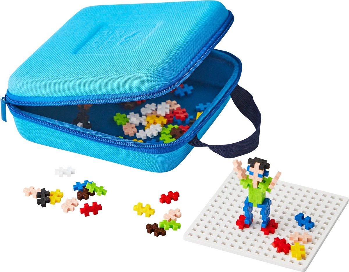 Plus-Plus basic speelkoffer draagtas 100 delige bouwset - 7012 - bouwspeelgoed - constructiespeelgoed - set met bouwstenen - vanaf 5 jaar