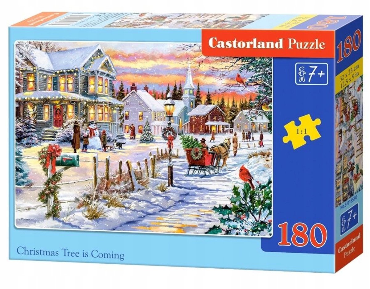 Castorland Kerstpuzzel 180 elementen voor kinderen vanaf 7 jaar