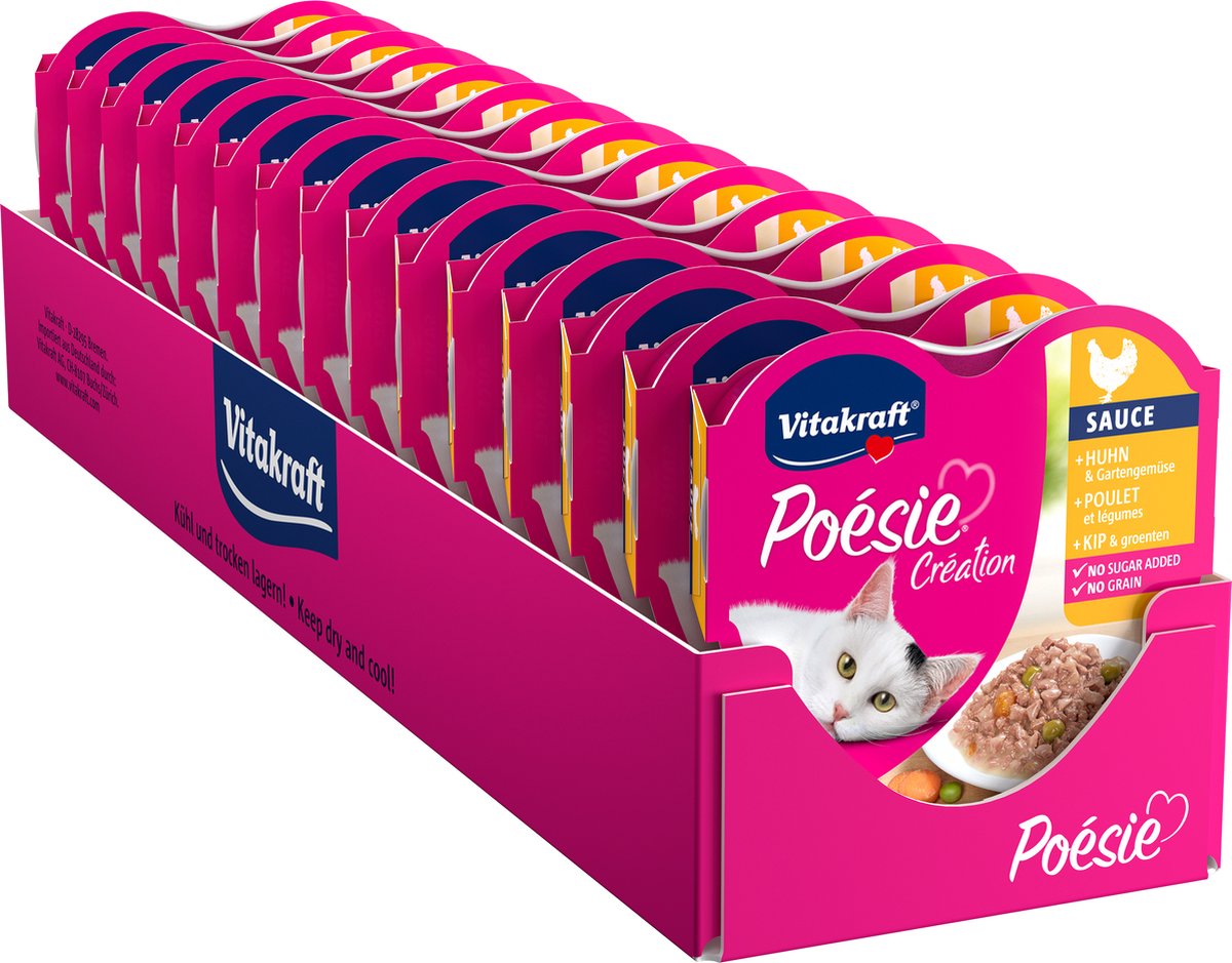 Vitakraft poésie® création kip en groente - natvoer - 15x85 gram