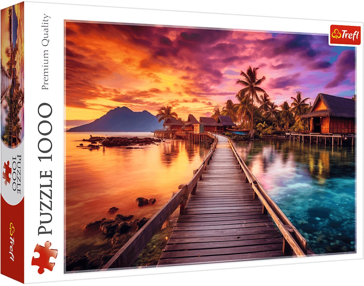 Trefl legpuzzel 1000 stukjes paradise island fsc mix 70% puzzel.