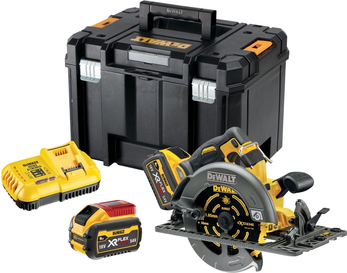DeWalt dcs579x2 accu cirkelzaag 190mm 54v xr flexvolt 9.0ah in tstak