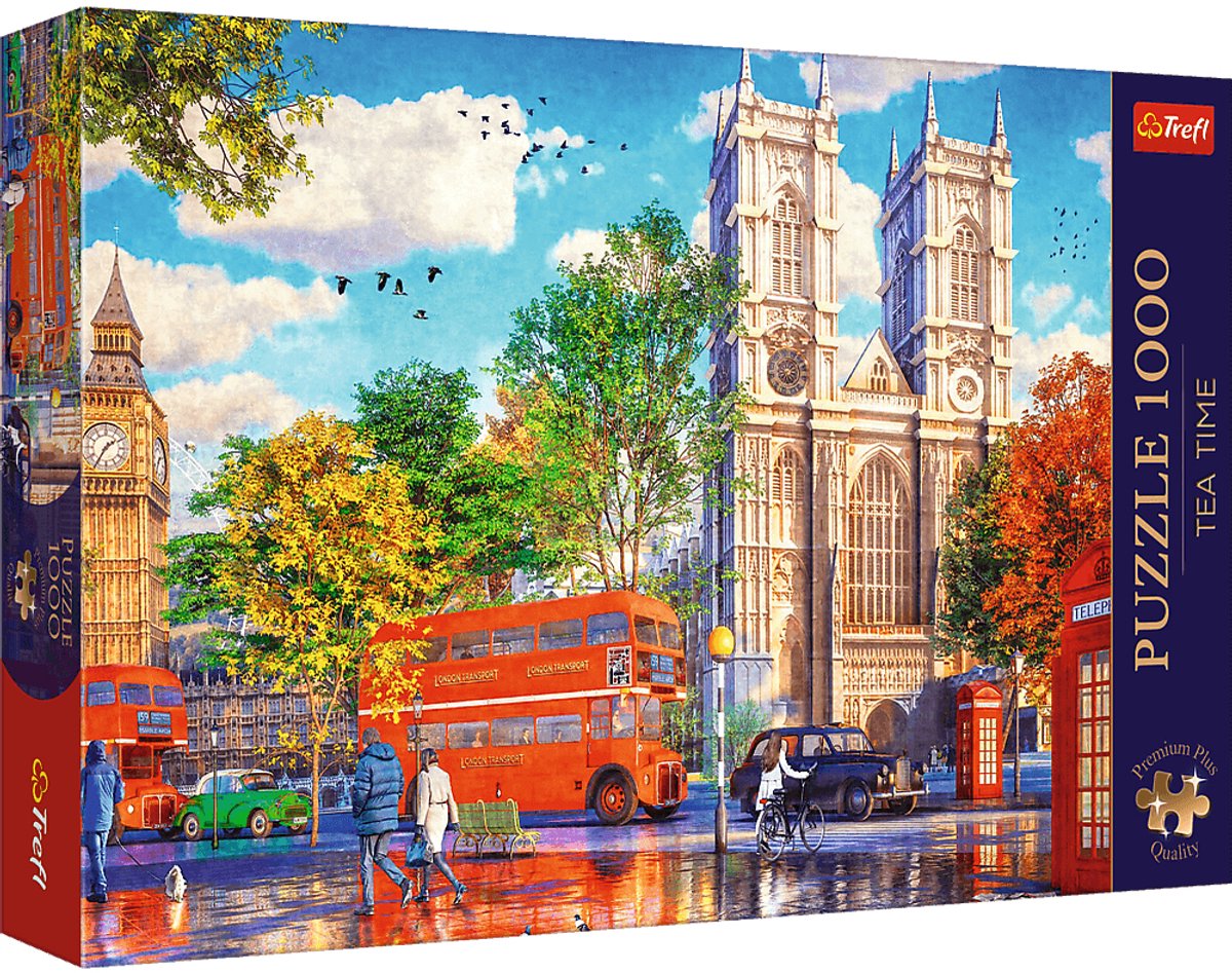 Trefl legpuzzel premium plus 1000 stukjes - tea time londen uitzicht fsc.