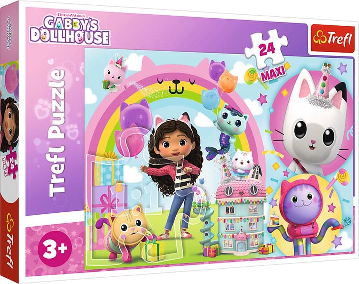 Trefl - puzzles - 24 maxi - happy gabby universal gabby's dollhouse