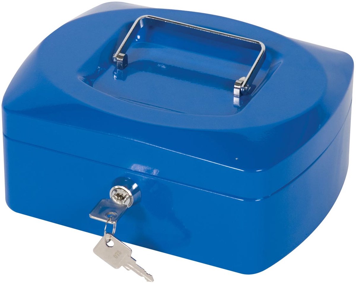 Q-CONNECT geldkoffer | 205 x 160 x 85 mm | blauw
