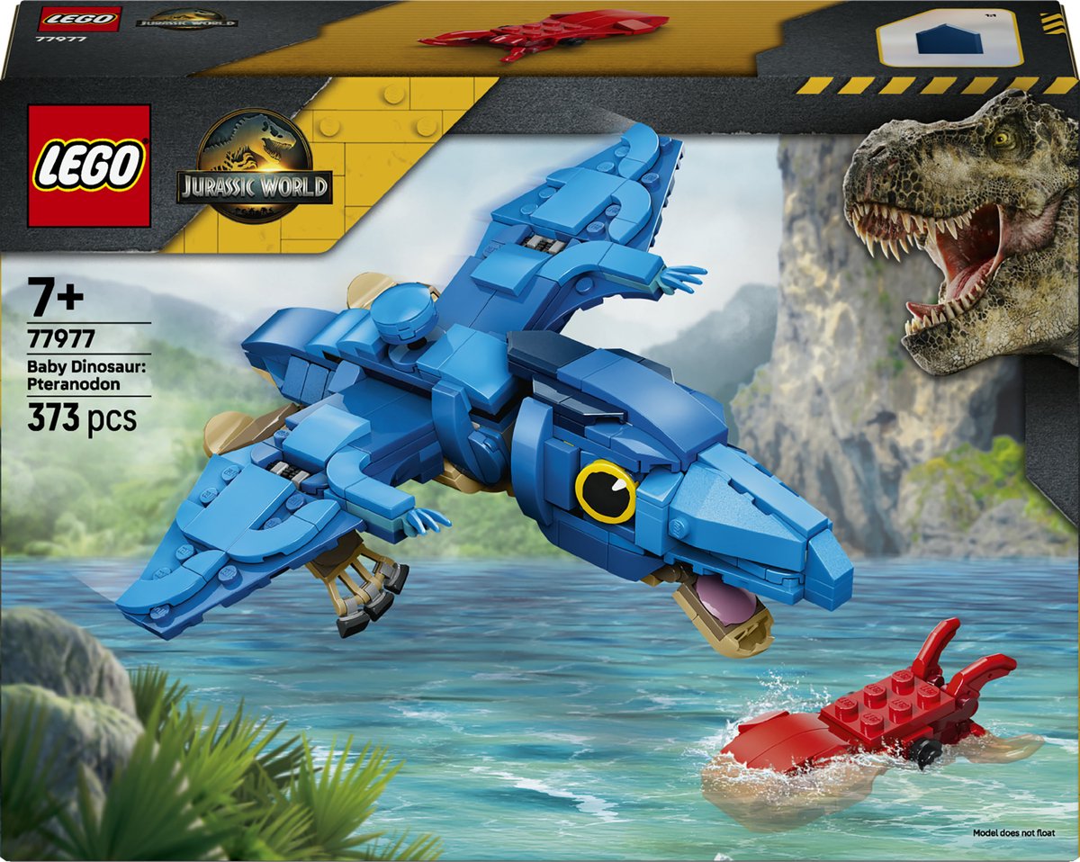 LEGO jurassic world babydinosaurus pteranodon speelgoed voor kinderen vanaf 7 jaar 77977