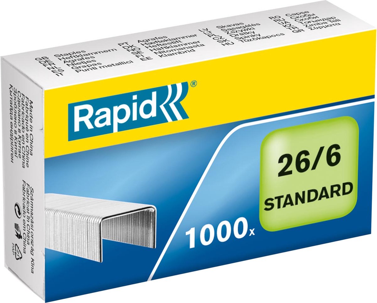Rapid Nieten 26 6 gegalvaniseerd standaard 1000 stuks