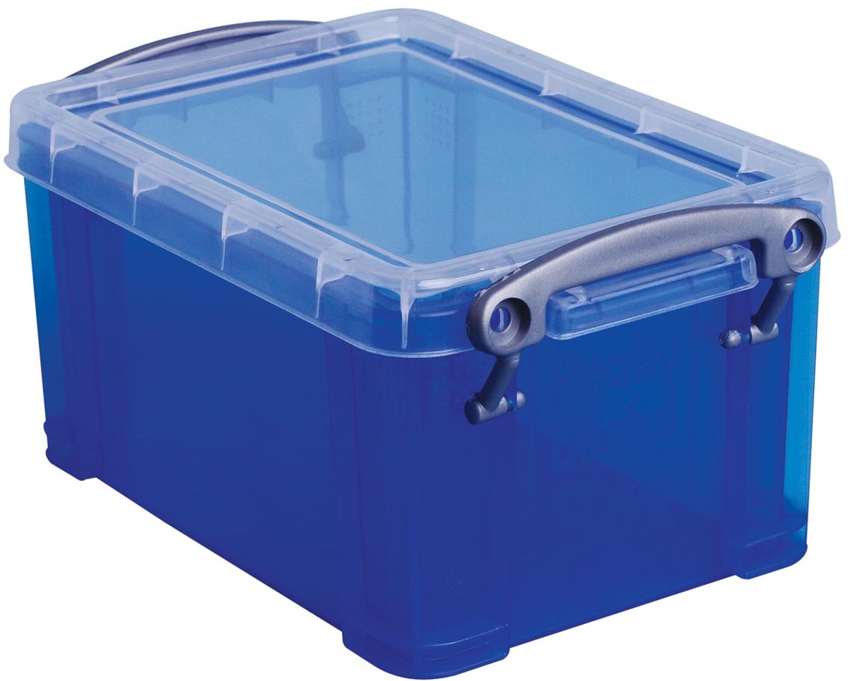 Really Useful Box 0 | 7 liter | transparant blauw
