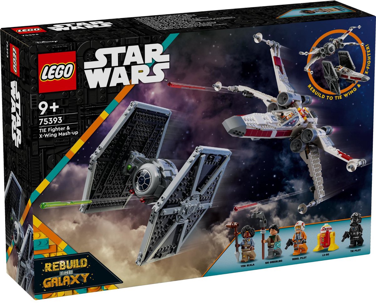 LEGO mashup van tie fighter x-wing - 75393