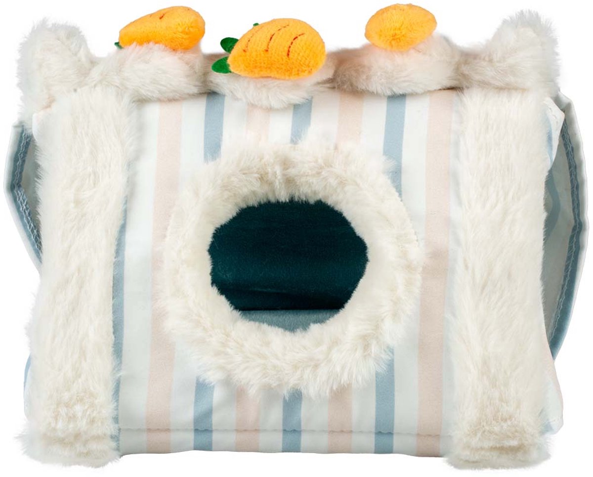 Duvo Plus playtime knaagdierenhuisje striped triangle m-30x25x23cm meerkleurig