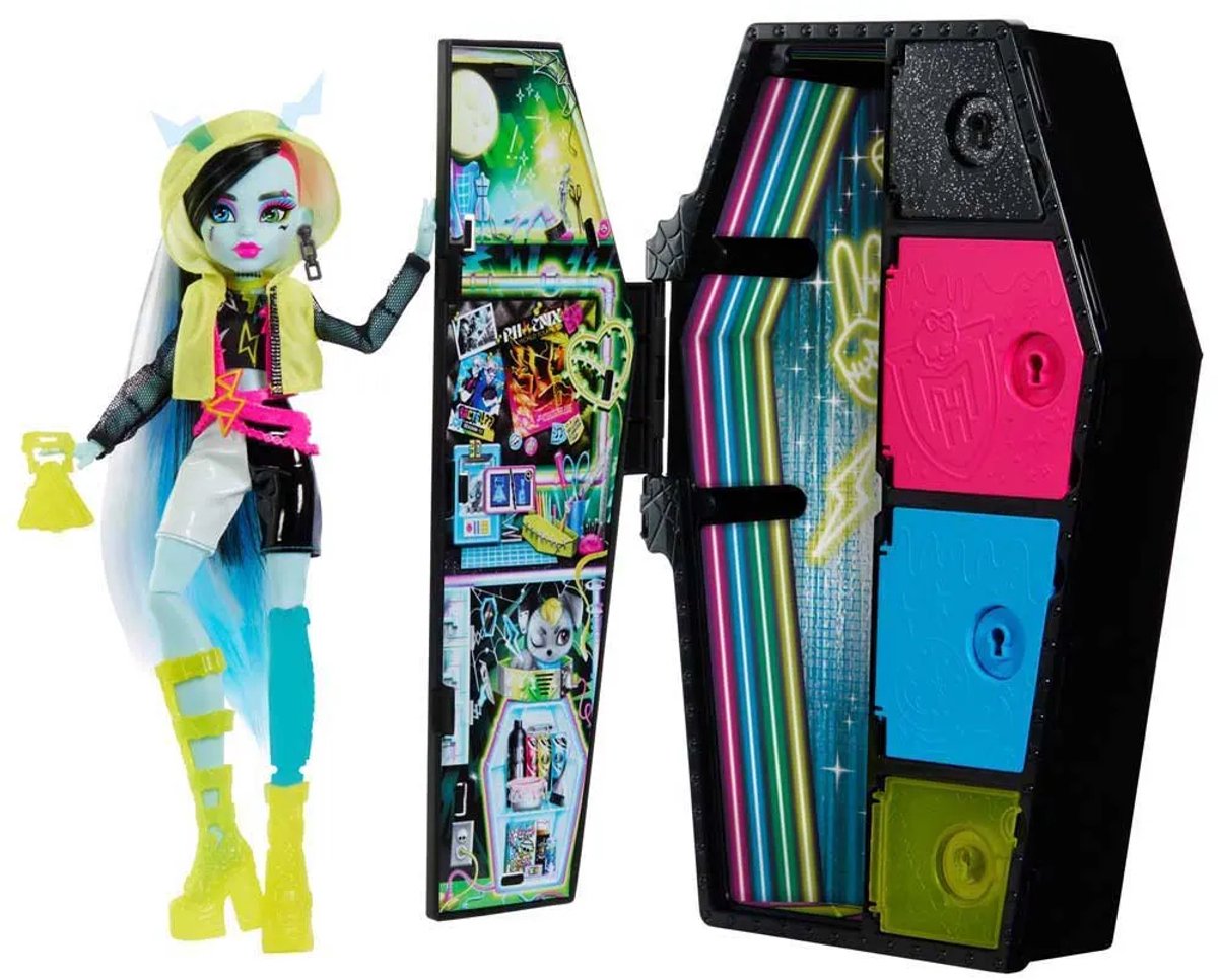Monster High skulltimate secrets - neon frights - frankie stein - 21 cm - modepop