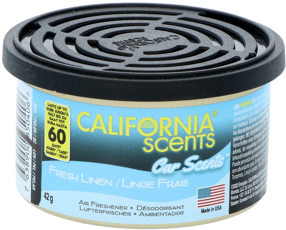 California Scents Auto luchtverfrisser fresh linen