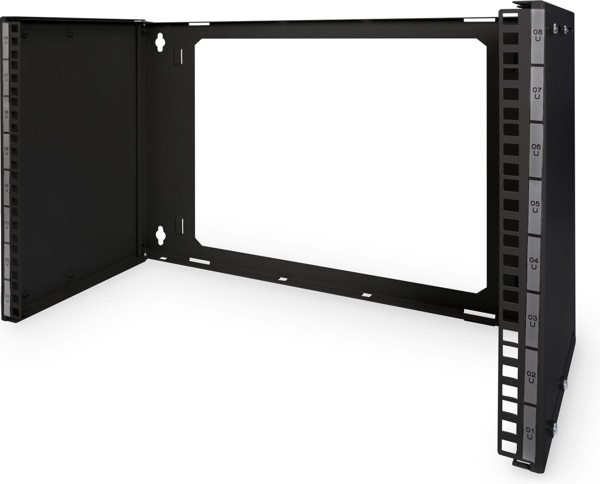 Digitus dn-19 pb-8u-sw wandmontage patchhouder (b x h x d) 505 x 372 x 250 mm 8 he zwart (ral 9005)