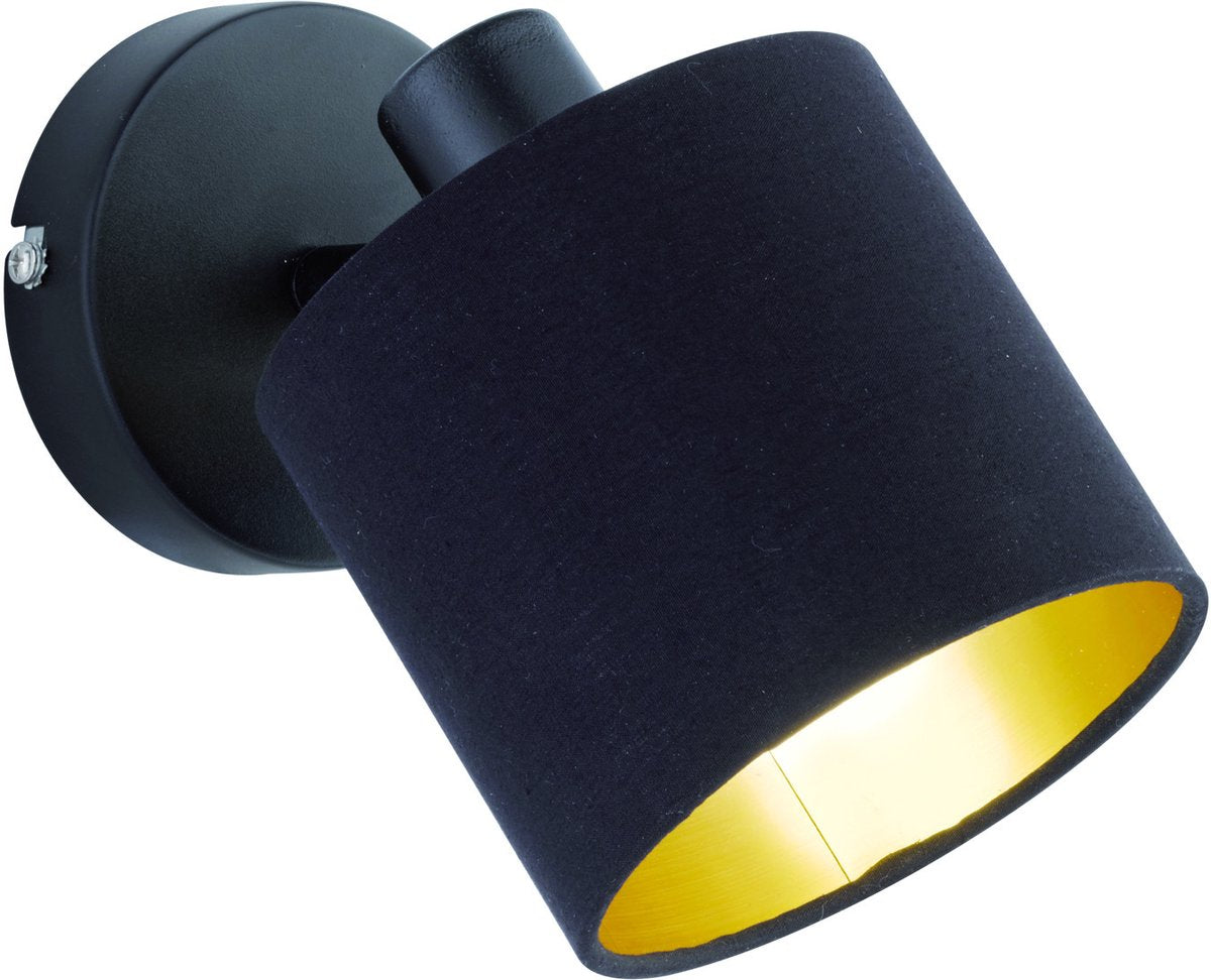 RL LIVE YOUR LIGHT Reality tommy spot - zwart - goudkleur - excl.1xe14 - ip20