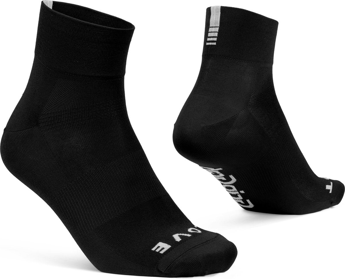 GripGrab - lightweight sl korte performance zomer fietssokken 1 paar coolmax wielersport sokken low cut - zwart - unisex - maat xs (35-38)