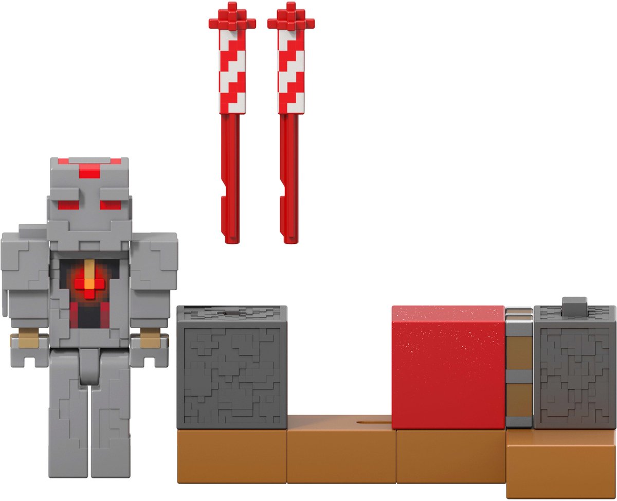 Mattel Minecraft redstone charged protector's vuurwerklanceerder