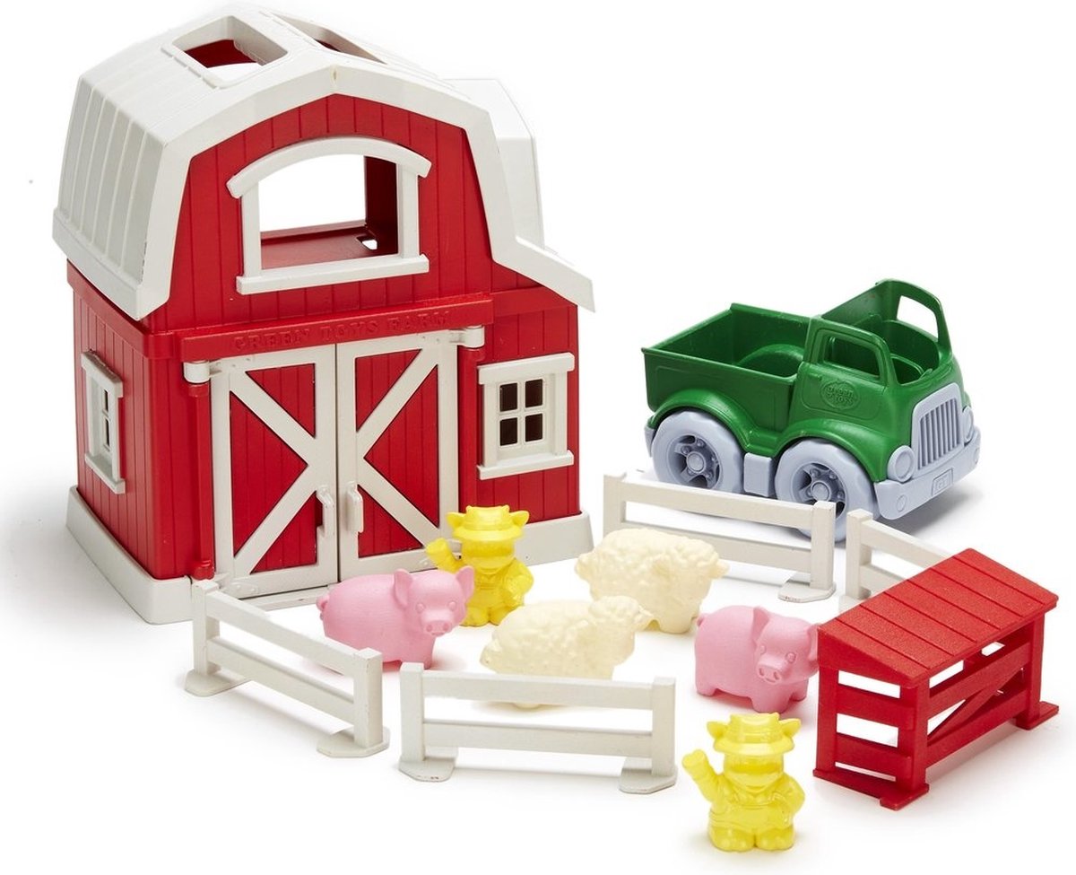 BigJigs Speelgoed Boerderij speelset - green toys